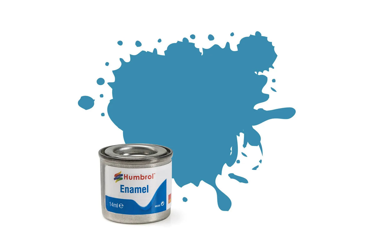 Humbrol AA0521 48 Mediterranean Blue Gloss Enamel Paint 14ml pot.