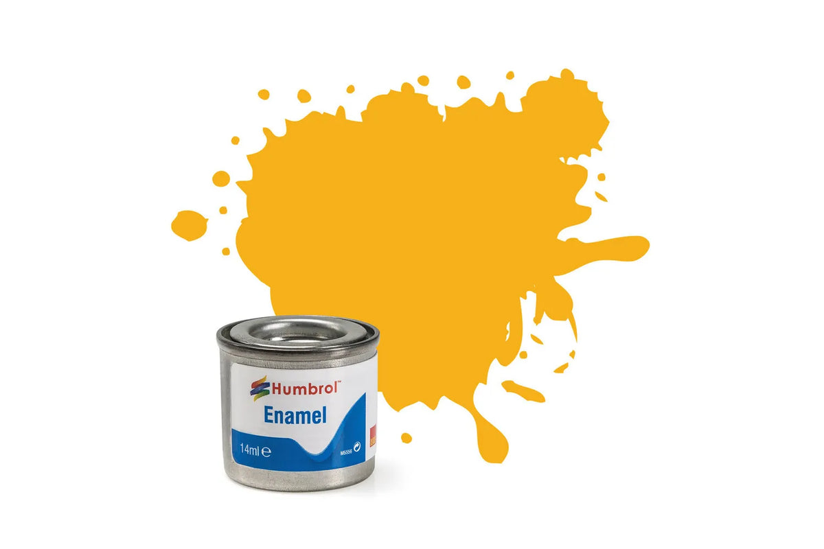 Humbrol AA1674 154 Insignia Yellow Matt Enamel Paint 14ml tin.