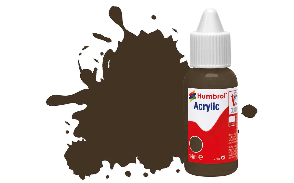 Humbrol DB0010 10 Service Brown Gloss Acrylic Paint 14ml pot.