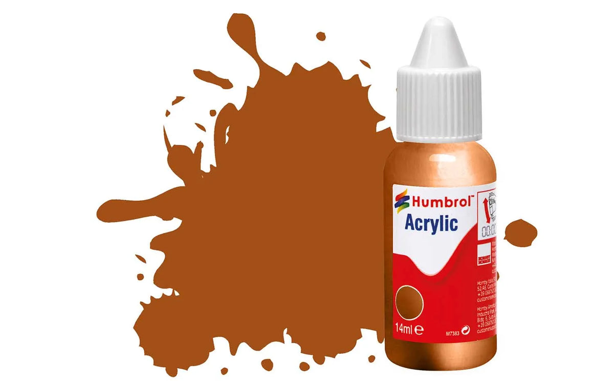 Humbrol DB0012 12 Copper Metallic Acrylic Paint 14ml pot.