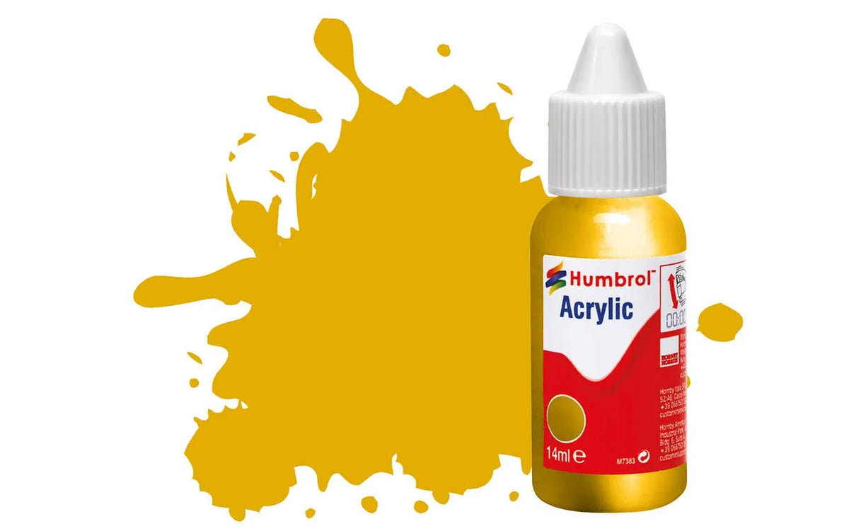 Humbrol DB0016 16 Gold Metallic Acrylic Paint 14ml pot.