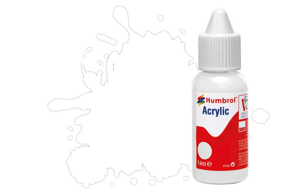 Humbrol DB0022 22 White Gloss Acrylic Paint 14ml pot.