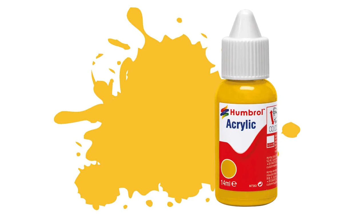 Humbrol DB0024 24 Trainer Yellow Matt Acrylic Paint 14ml pot.