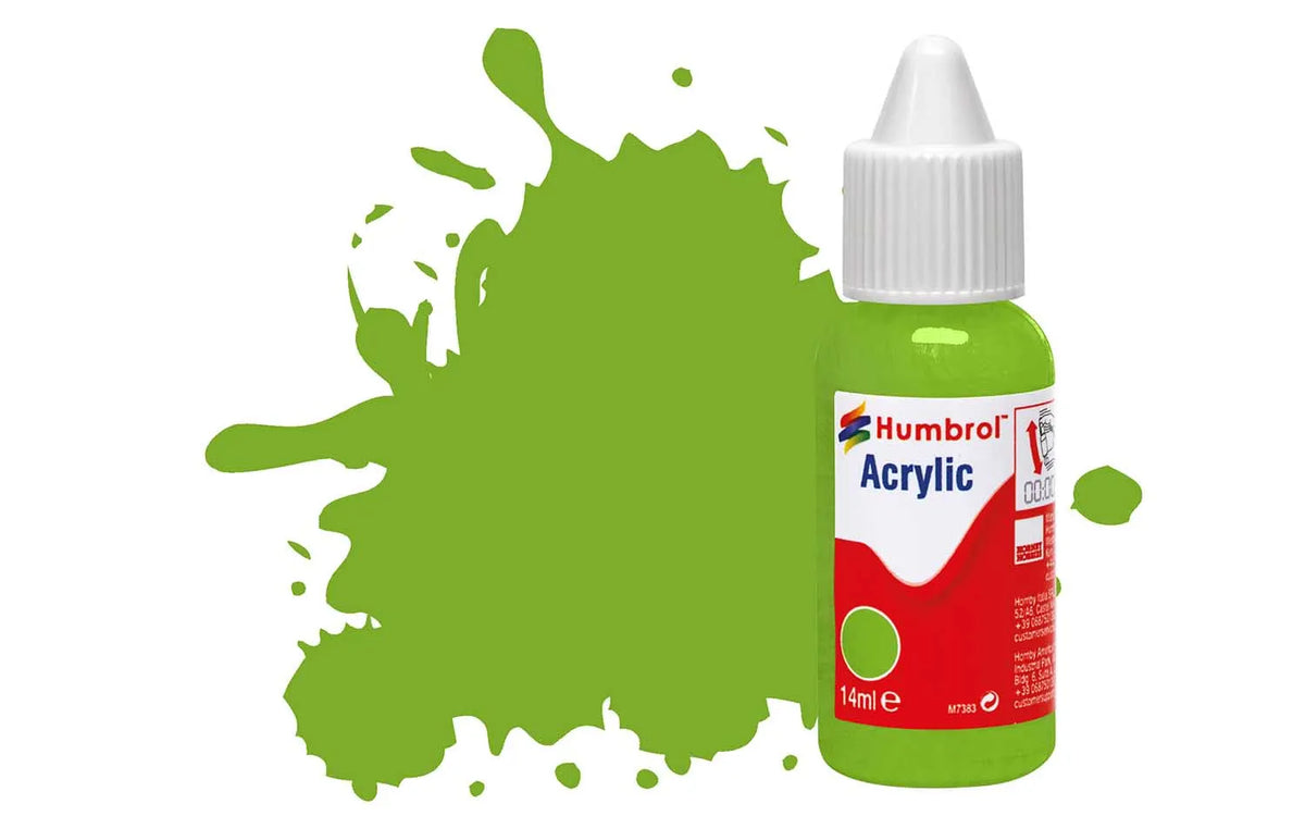 Humbrol DB0038 38 Lime Gloss Acrylic Paint 14ml pot.