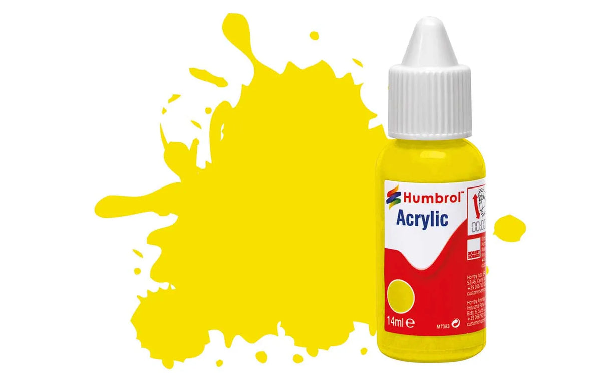 Humbrol DB0099 99 Lemon Matt Acrylic Paint 14ml pot.