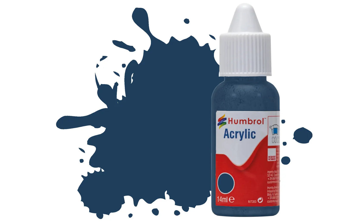 Humbrol DB0104 104 Oxford Blue Matt Acrylic Paint 14ml pot.