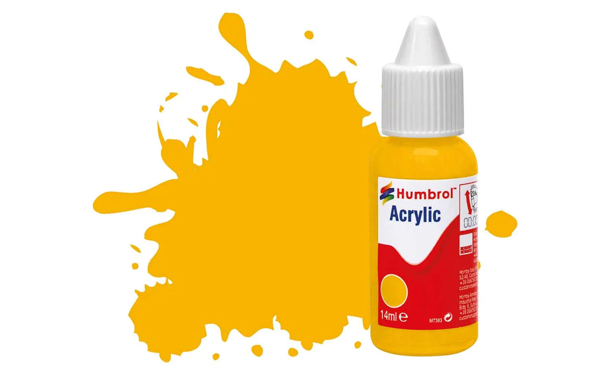 Humbrol DB0154 154 Insignia Yellow Matt Acrylic Paint 14ml pot.