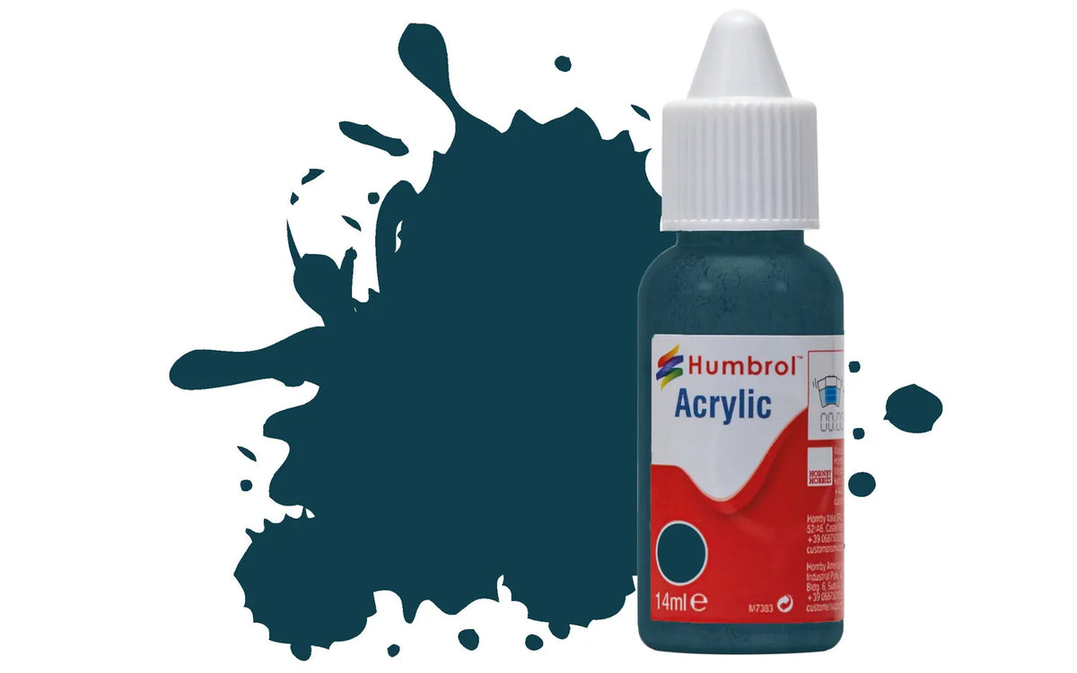 Humbrol DB0230 230 PRU Blue Matt Acrylic Paint 14ml pot.