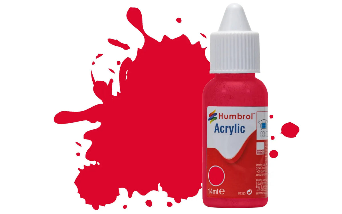 Humbrol DB0238 238 Arrow Red Gloss Acrylic Paint 14ml pot.
