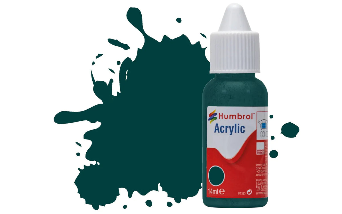 Humbrol DB0239 239 Racing Green Gloss Acrylic Paint 14ml pot.